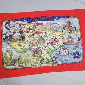 Texas Tapestry Wall Decor Tea Towel, 18.5x28